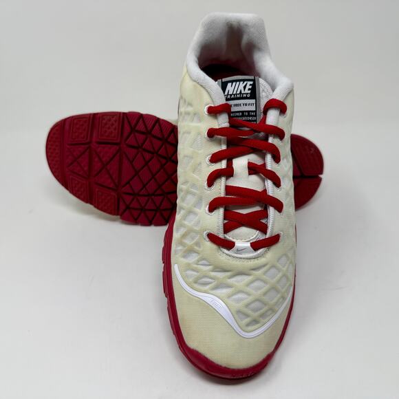 Nike Free TR Fit Training Shoes Womens 10 White Red K.3.3 Comfy Sporty Flexible - Picture 9 of 13